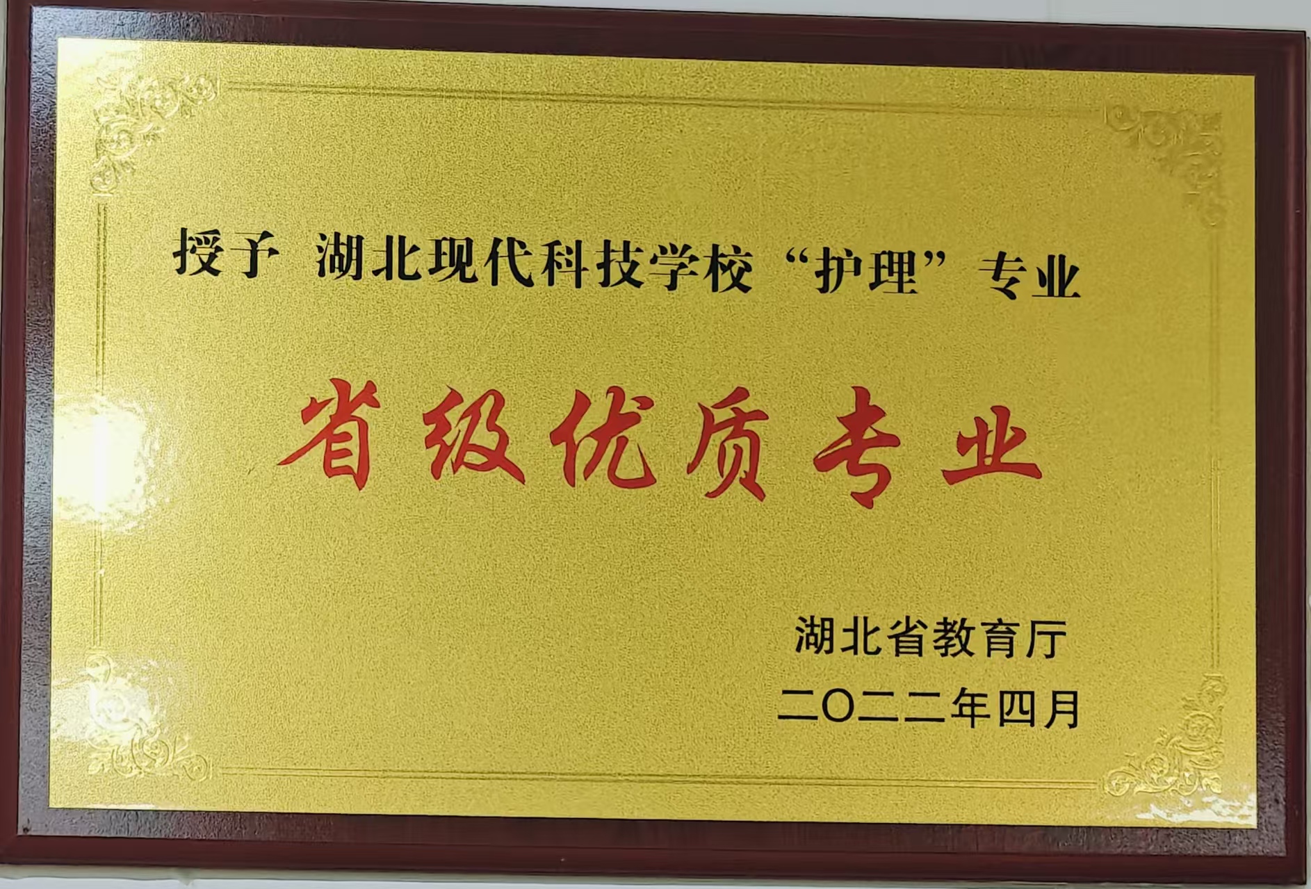 湖北现代科技学校“护理”专业荣获省级优质专业